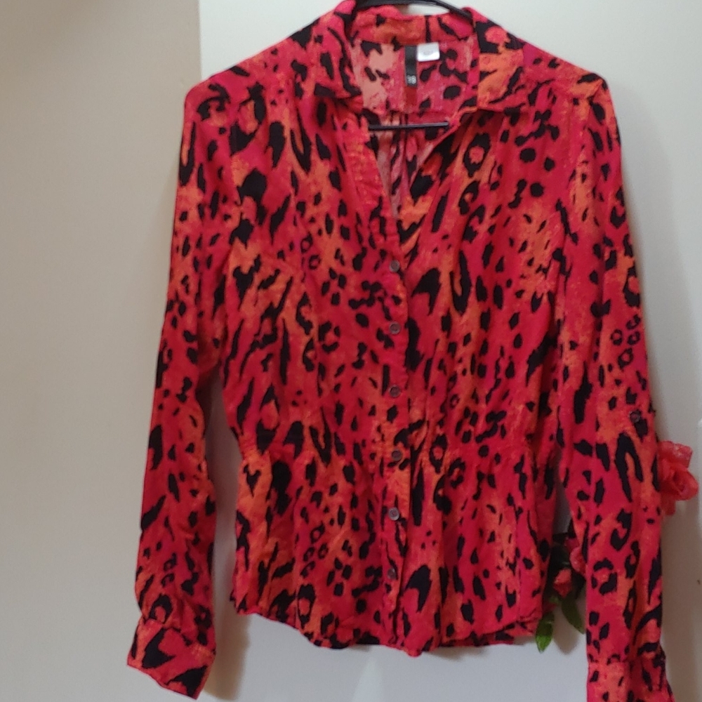 Bold Animal Print Button Down